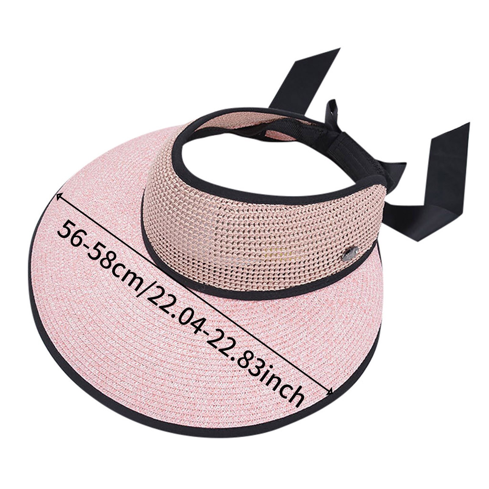 Chapeaux de soleil pour les femmes chapeau d'été chapeau de paille visière décontracté large bord disquette pliable solide été soleil plage chapeau T424