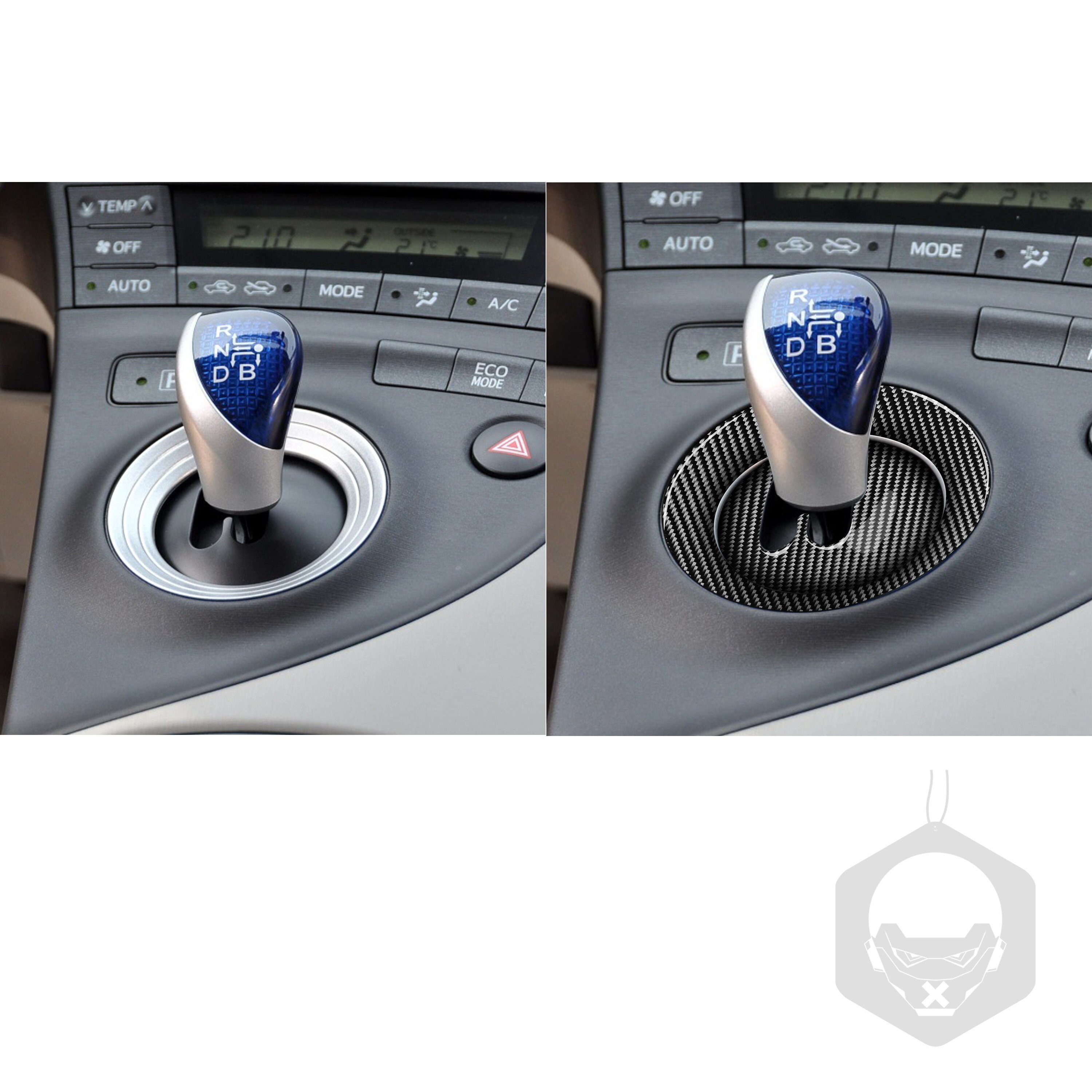 For Toyota Prius XW30 ZVW30 ZVW35 Carbon Fiber Gear Box Panel Base Cover Trim Shifter Insert Car Accessories