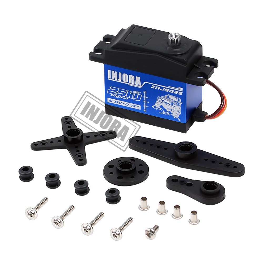 Servomotor Digital INJS025 INJS035 para coche trepador de control remoto a escala 1/10, pieza de actualización, 25KG, 35KG, 1 ud.