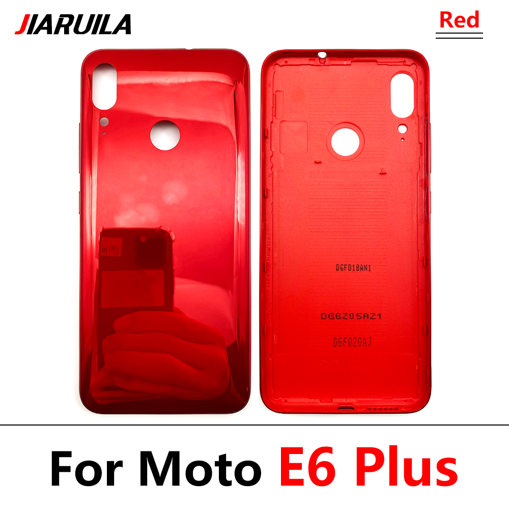 Back Battery Cover Rear Cover Glass Housing Case For Motorola Moto E6 Plus E6S G 5G E7 Power G20 G50 G60 With Glue Adhesive: E6 Plus Red