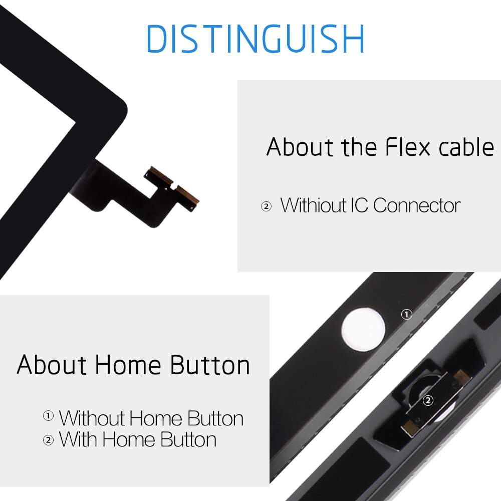 Touch Screen For iPad 2 A1395 A1396 A1397 For iPad 2 Touch Panel LCD Outer Display Screen Replacement Digitizer Sensor Glass
