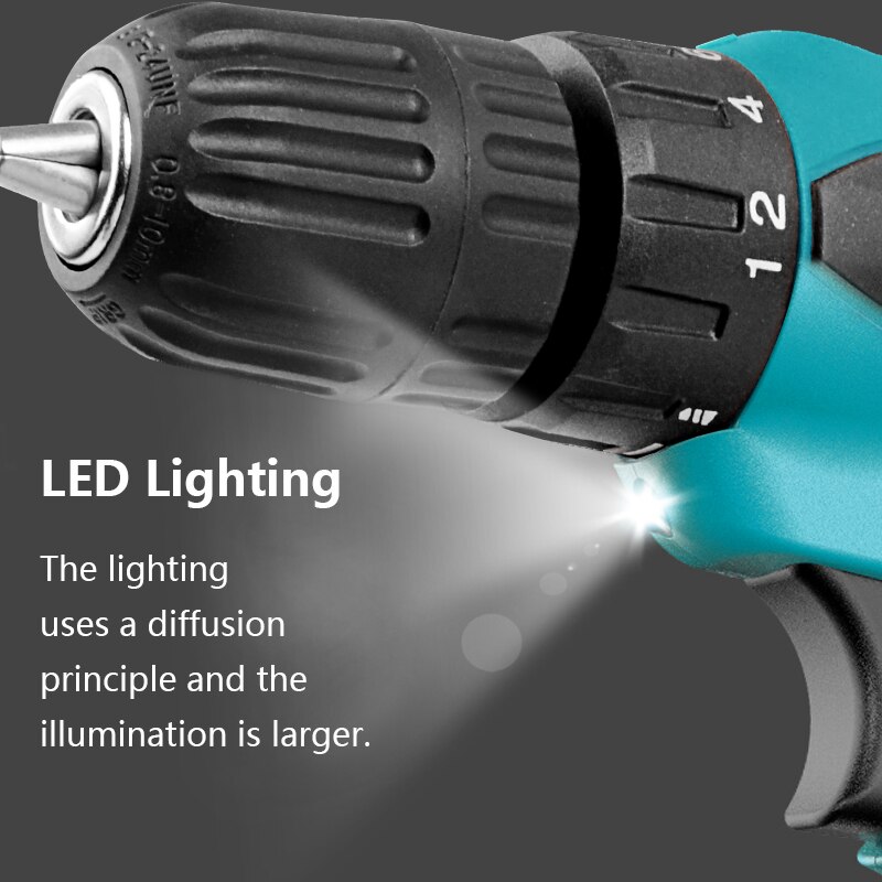 Electric Drill Cordless Screwdriver Mini Wireless Lithium-Ion Battery 12V Power Tools Speed and Torque Adjustable
