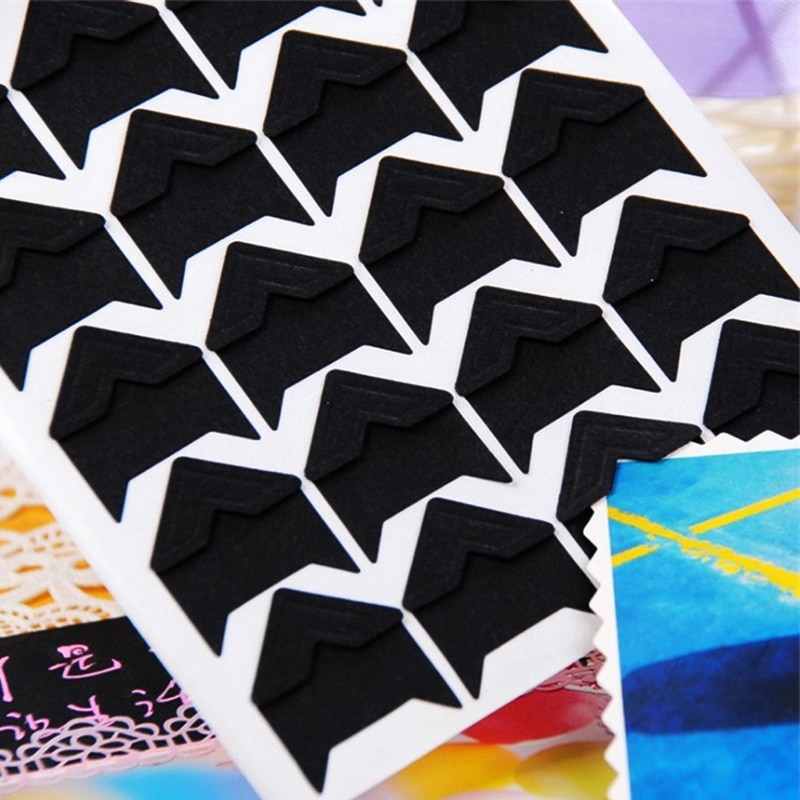 Álbum de fotos foto de libro de recuerdos protectores de esquina Vintage DIY pegatina hecha a mano Decoración Para Scrapbooking Marco de álbumes Decoración