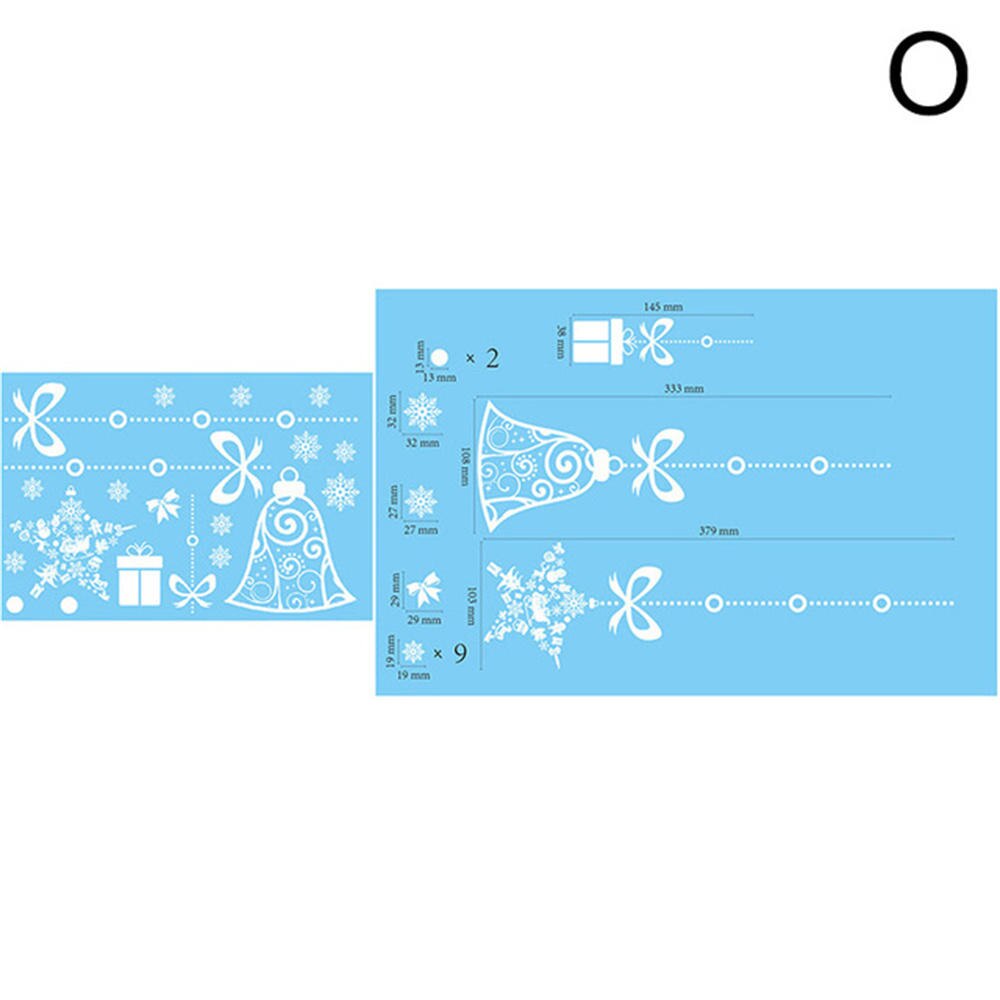 Plastic White Christmas Snowflakes Window Stickers Reusable Self-adhesive Home Decorations Winter Wall Decals for Kid's Room: O