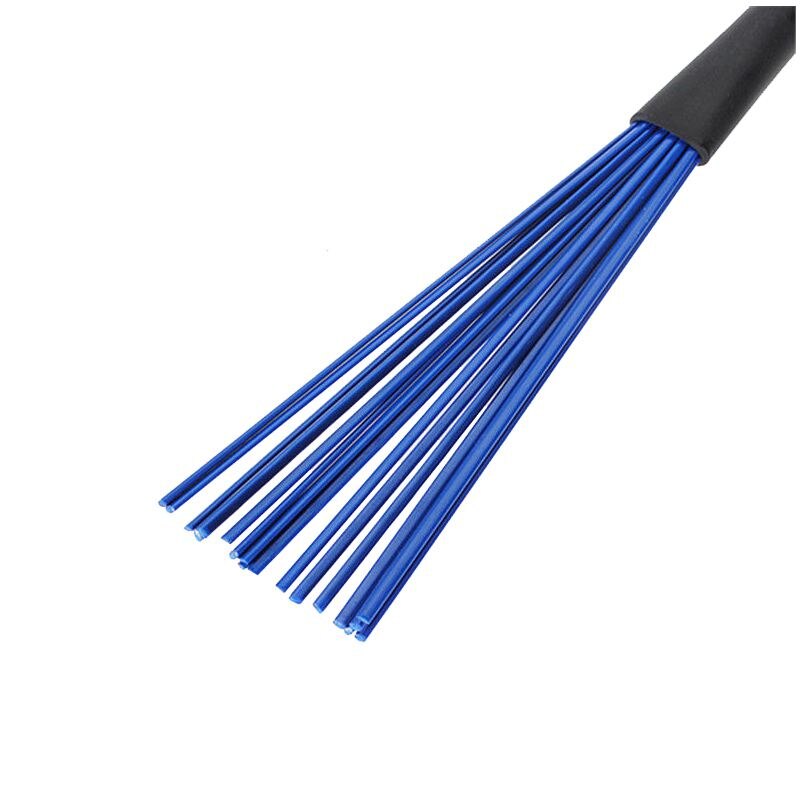1 par infällbara svarta handtag jazztrumborstar pinnar blå nylon 32cm