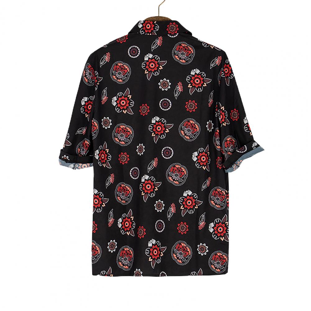 Koszula męska guziki oddychająca lekka koszula hawajska z krótkim rękawem dla klubu koszula męska