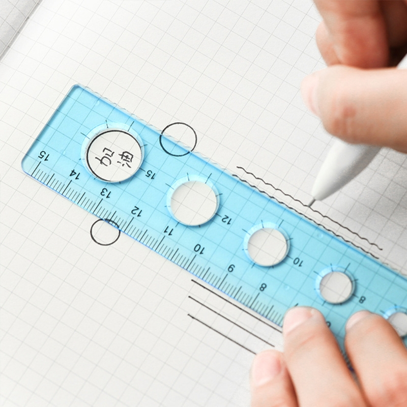 4 Pcs/Set Straight Ruler Protractor Ruler Stationery Set School Office Supplies