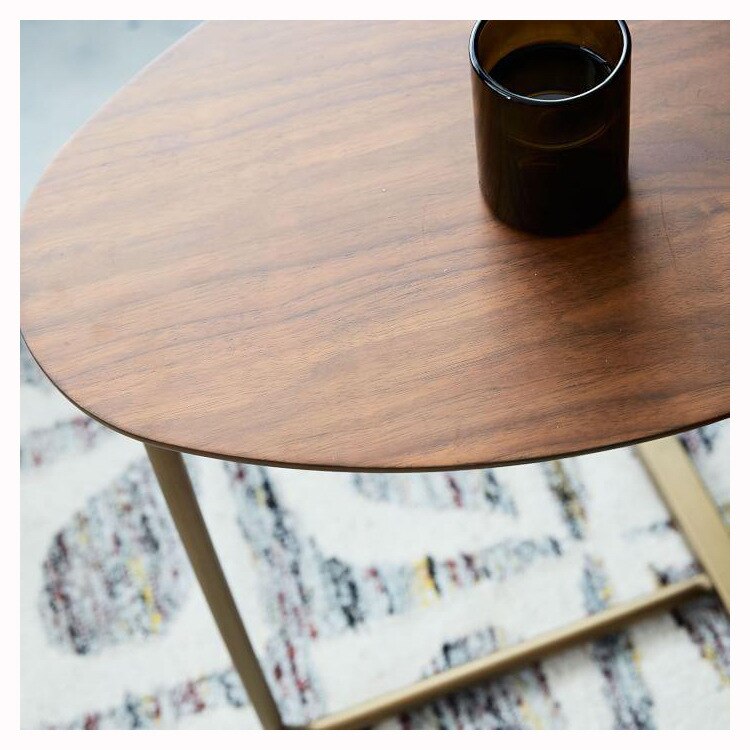 Nordic Iron Art Oval Coffee Table Home Small Coffee Table Bedroom Corner Table Living Room Bedside Reading Table