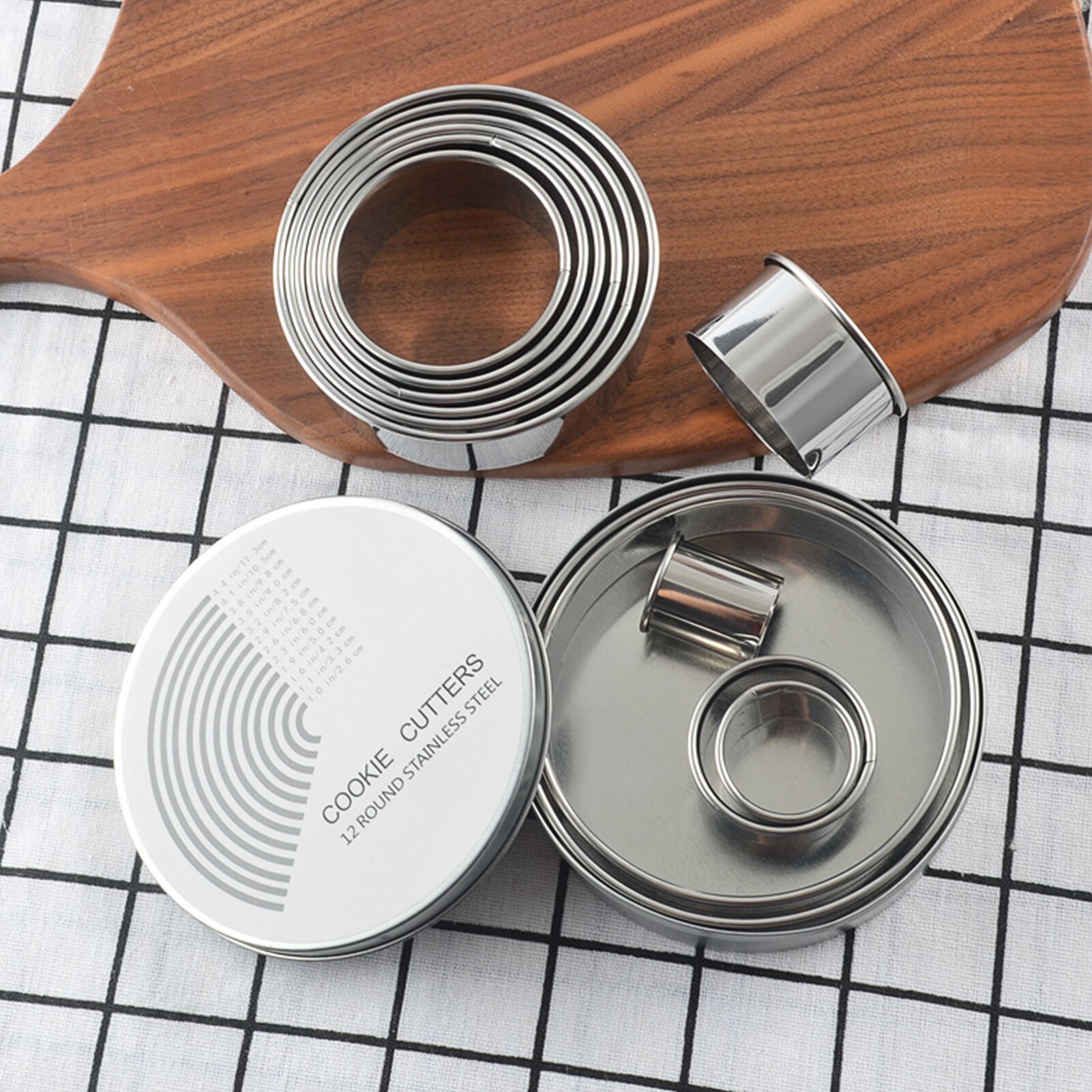 Set van 12 stuks, roestvrij staal, dumplingvorm en deegpers, empanadapers, taartpers, raviolipers, dumplings