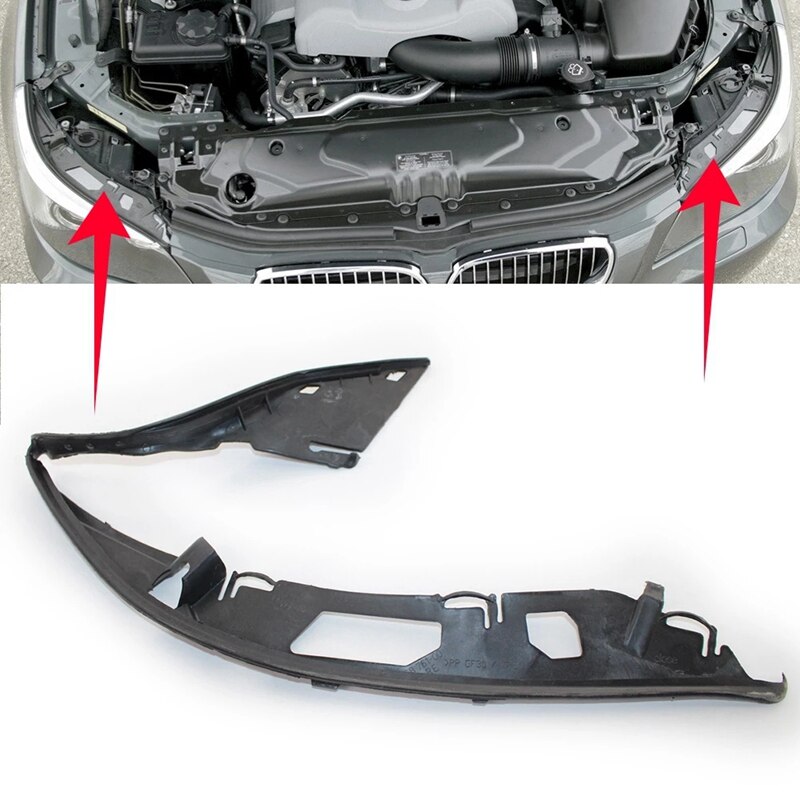 Junta de sellado de la cubierta de la lente del faro superior L + R para BMW E60 5-Series 2004 63126934511 63126934512, 1 par