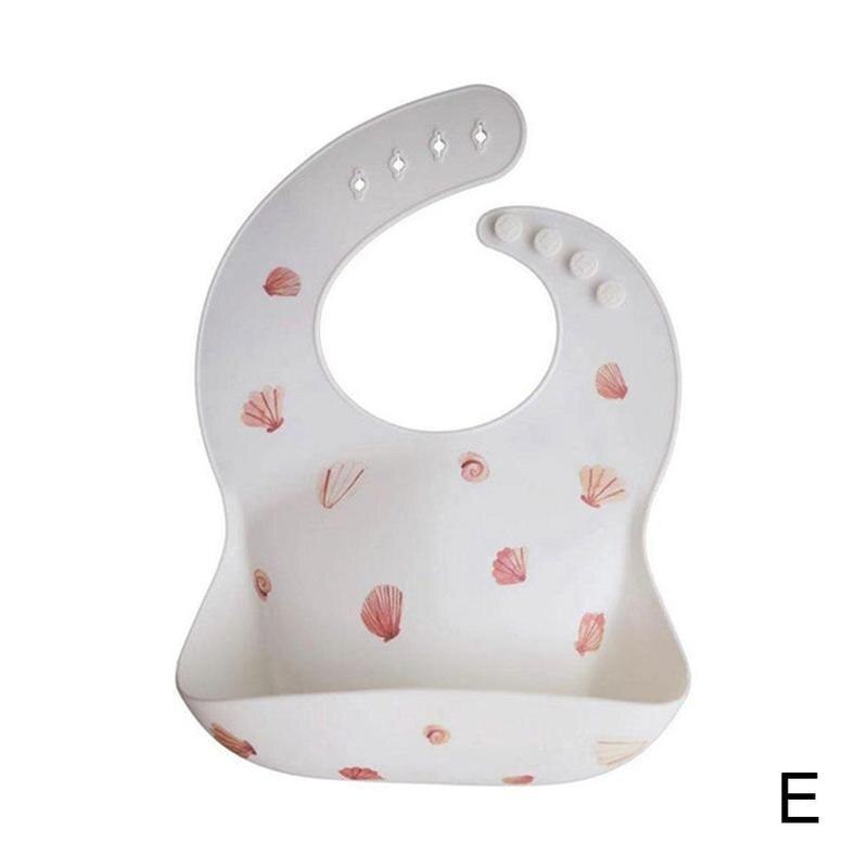 Ins Stijl Print Baby Slabbetjes Babyvoeding Stuff Leuke Patroon Kids Meisje Jongen Peuter Waterdichte Zachte Siliconen Verstelbare Kinderen Bib: Shells