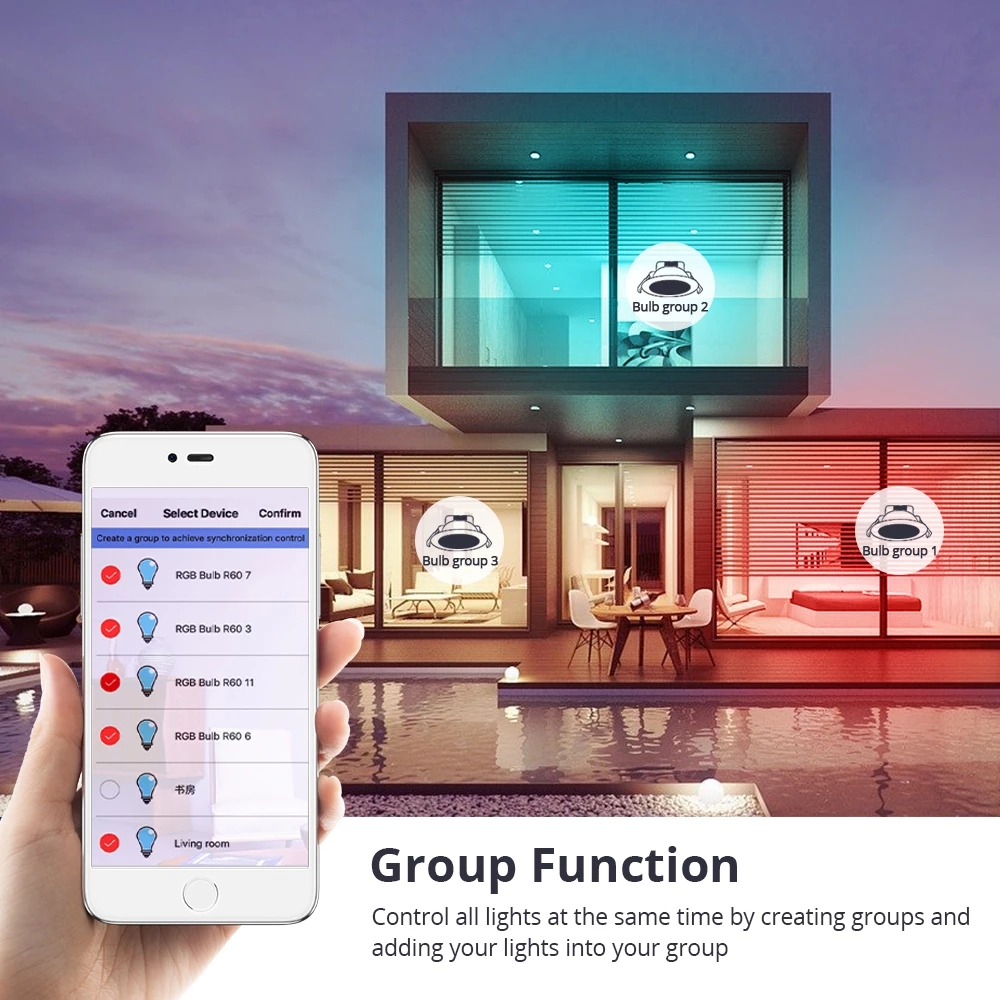 Zigbee 3.0 Gu10 Smart LED Bulb 5W RGBCW Work with Tuya SmartThings App Voice Control by Alexa Echo Plus Google Home