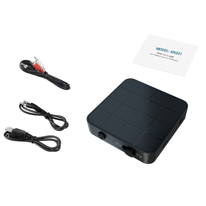 KN321 Bluetooth 5.0 récepteur émetteur 2-en-1 USB TV ordinateur adapté pour adaptateur de voiture Plug and Play