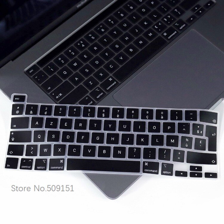 Azerty Frans Keyboard Cover Protector Skin Eu Versie Voor Macbook Pro 16 Inch Met Touch Bar En Touch id A2141