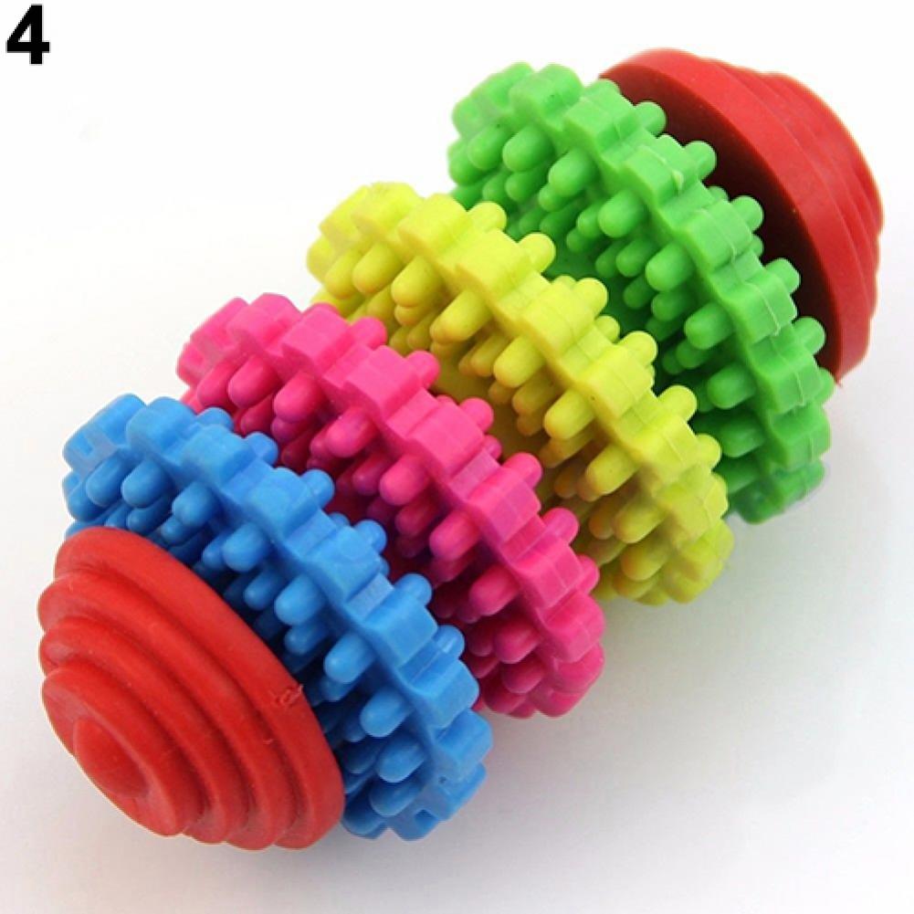 Juguete de goma duradero para mascotas, dentición Dental colorida, dientes saludables, encías, productos para mascotas, Color aleatorio: 4