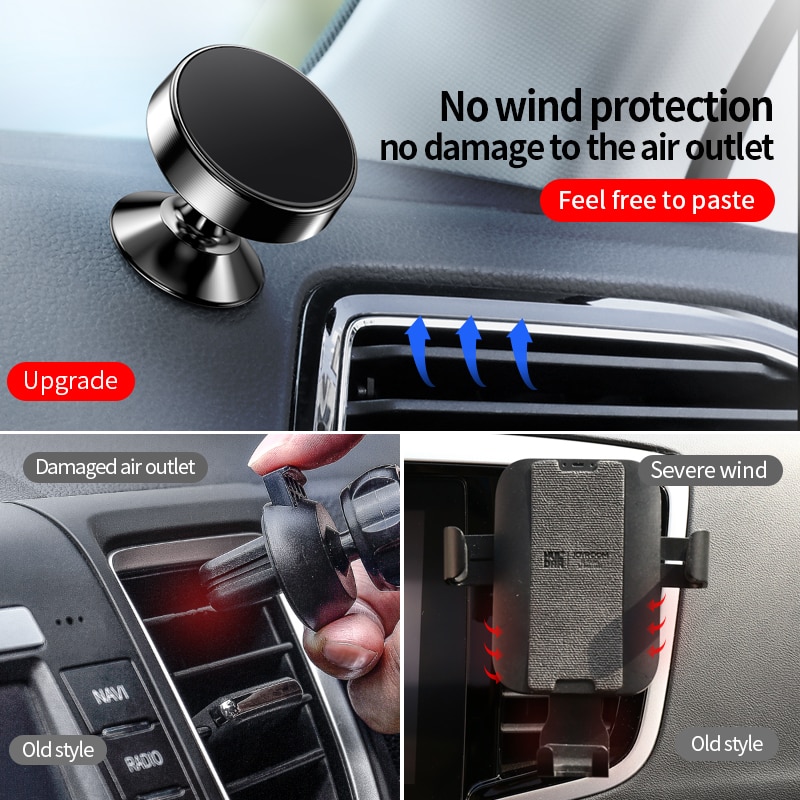 Magnetic Car Phone Holder Stand For iPhone Samsung Xiaomi Huawei Universal Magnet Air Vent Mount Cell Mobile Phone Joyroom