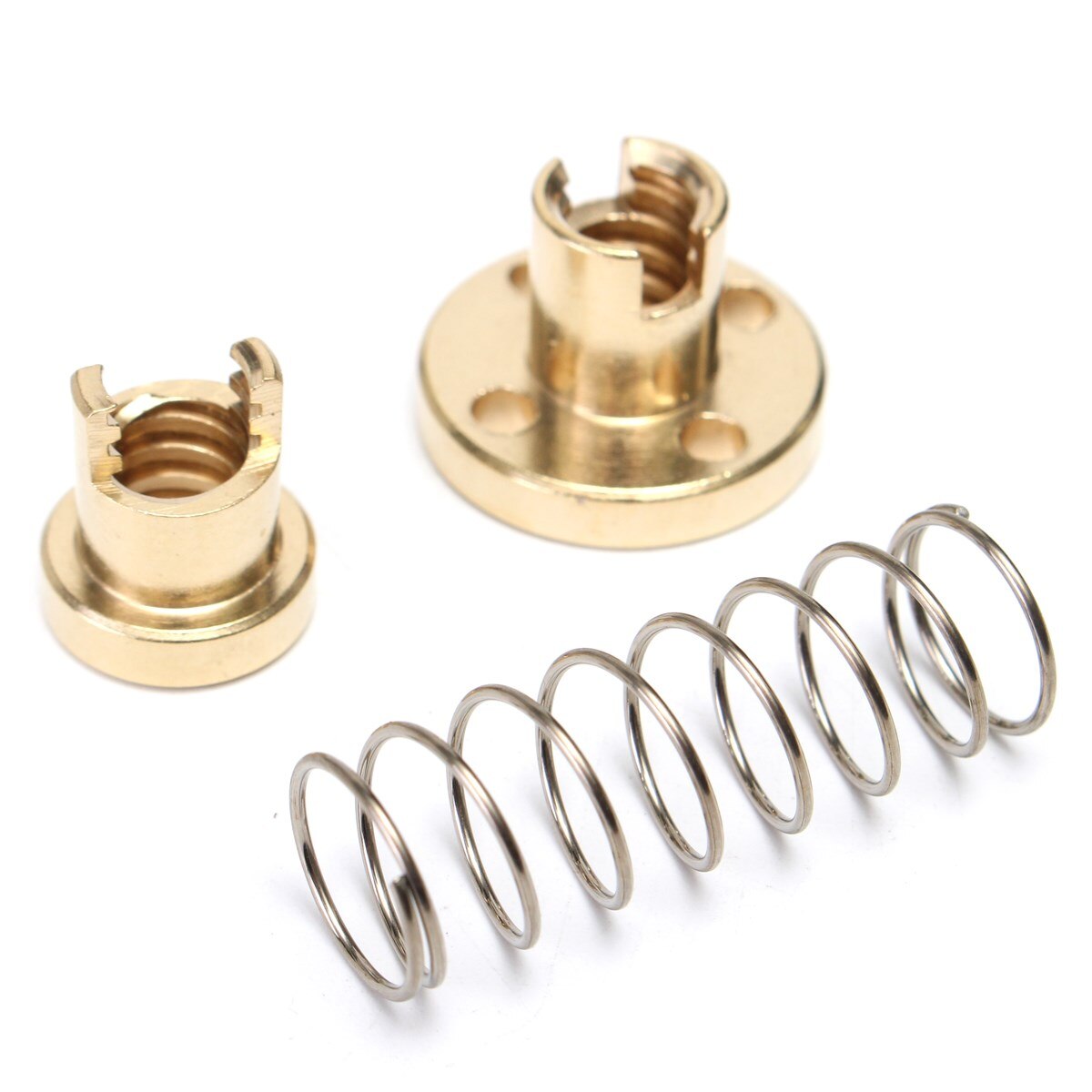3D Printer Onderdelen T8 Anti-Backlash Lente Geladen Moer Voor 2mm/4mm/8mm Acme messing Schroefdraad Staaf Lood Schroeven Verstelbare
