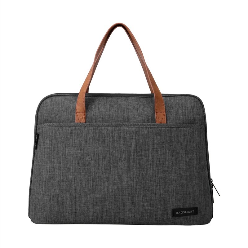 BAGSMART 14 Inch Laptop Aktetas Waterdichte Laptop Tas Lichtgewicht Messenger Bags Causale Handtas Mode Nylon: Black