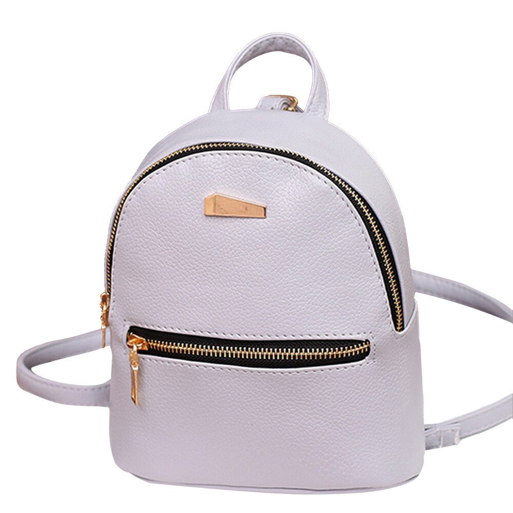 Mode eenvoudige dubbele back mini meisje rugzak Vrouwen Leren Rugzak School Rugzak College Schouder Satchel Reistas