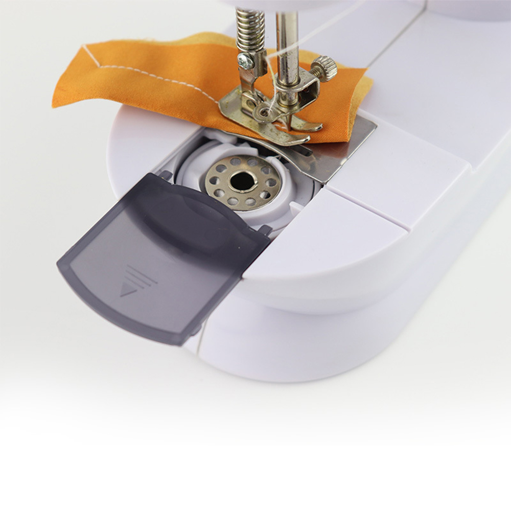 Sewing Machine Portable Household Mini Sew With Foot Pedal Night Light Double Thread Pink Colour For Tailor Table