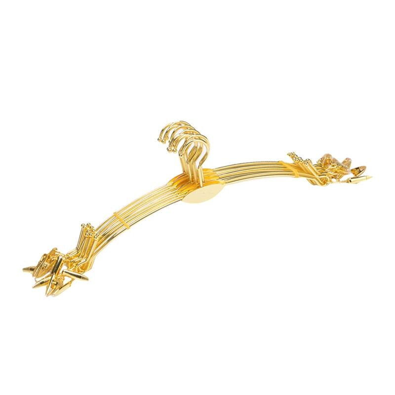 10 pçs cabides antiderrapantes cabides engrossados undewear cabide grampo cabides para casa loja de metal negrito antiderrapante roupa interior pendurado: Gold Smooth