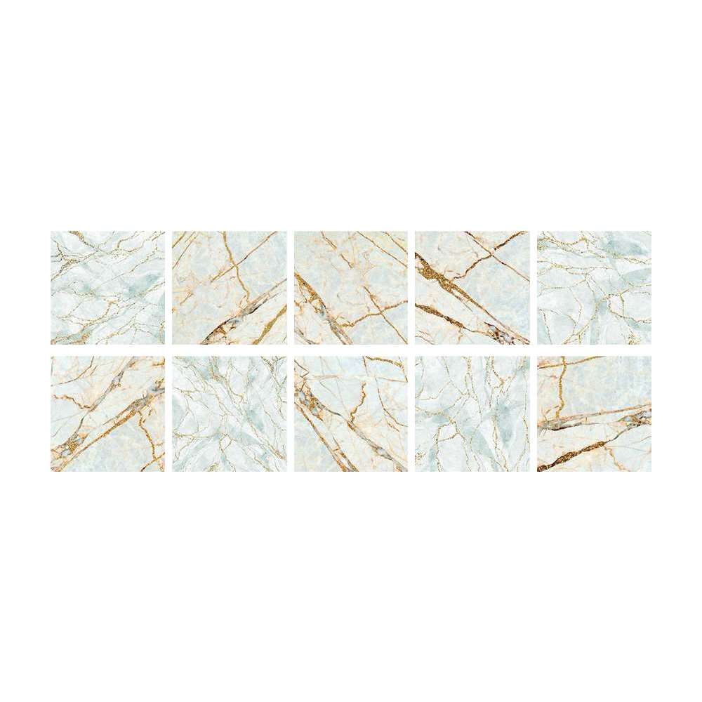 10pcs/set Marble Imitation Ceramic Tile Floor Wall Sticker Living Room Kitchen Bathroom Imitate Tile Wall Sticker: Light Green