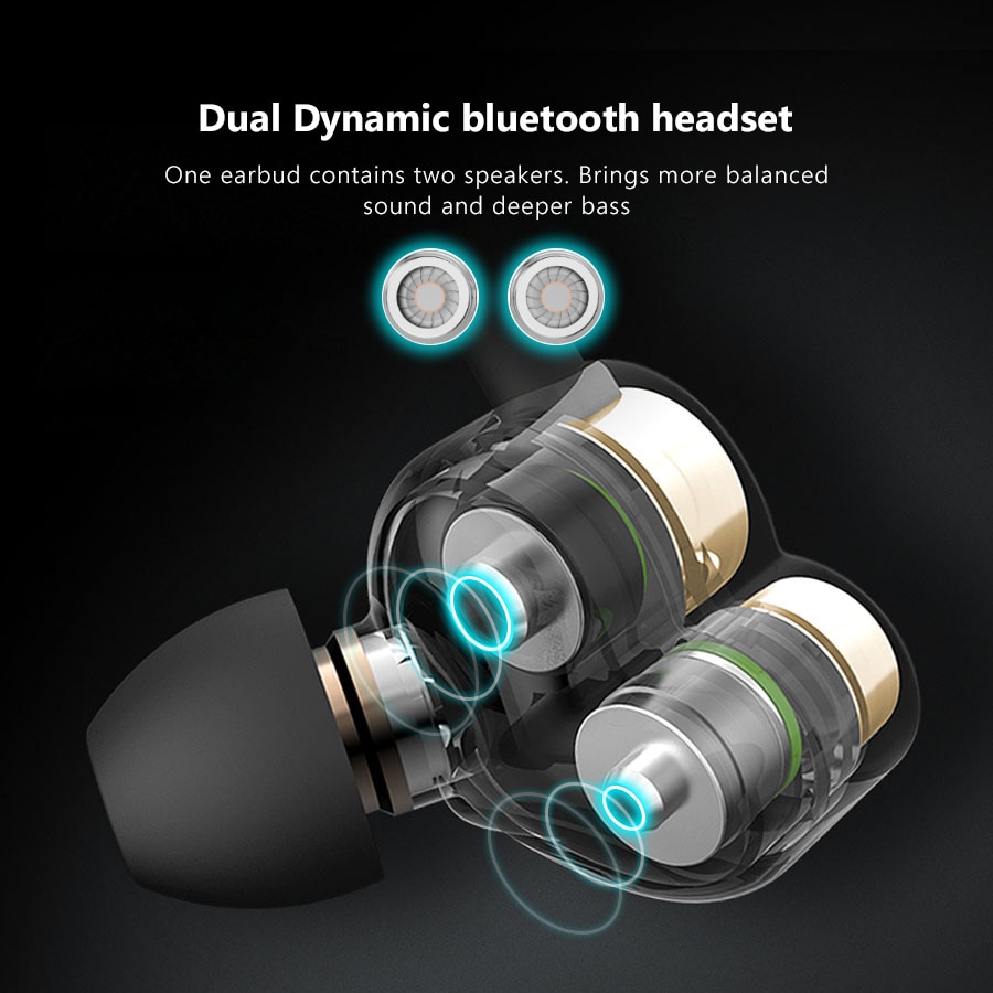 CBAOOO DT05 V5.0 Wireless Bluetooth Earphone 8D Stereo Headset Neckband Sport Earbuds Bass Headphones With Mic For All Phone