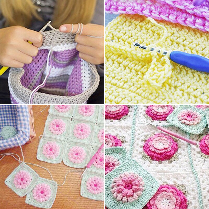 42pcs Knitting Needles Sewing Tools With Yarn Crochet Hook Set Knit Gauge Scissors Stitch Holder Hook For Knitting Home Supply