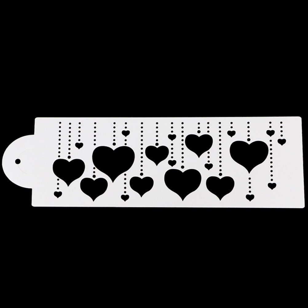 Hängande hjärta tårta stencil sida tårta stencil fondant form tårt dekorationsverktyg tårta sida dekorera topp stencil dekoration