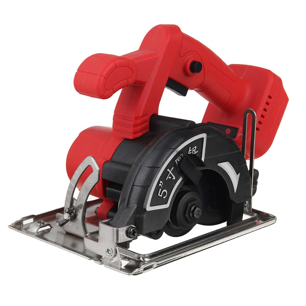 10800RPM Electric Circular Saw 0° to 45° Adjustable Power Tools Multifunction Cutting Machine For Makita 18V Battery 125mm: Red