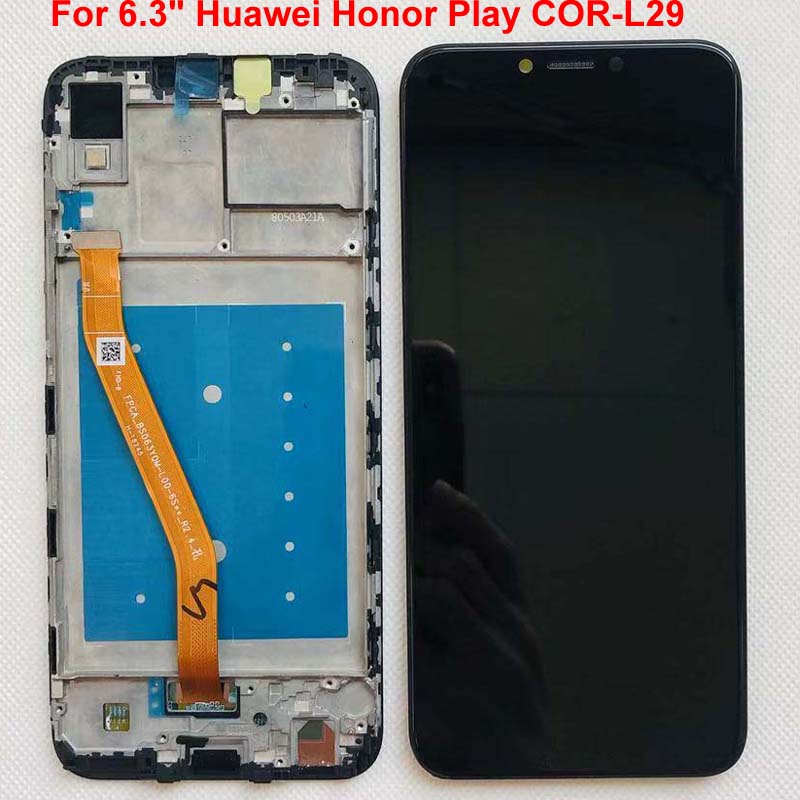 6.3 "AAA dla Huawei honor bawić się kor-L29 wyświetlacz LCD Digitizer zespół ekranu dotykowego dla Huawei honor bawić się LCD oryginalny LCD + rama