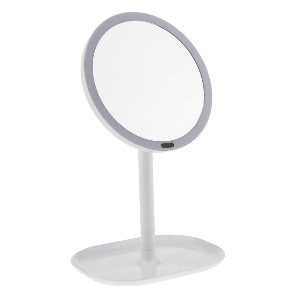 30 LED Lighted Makeup Mirror Infrared Induction Vanity Mirror With Cosmetic Organizer Tray