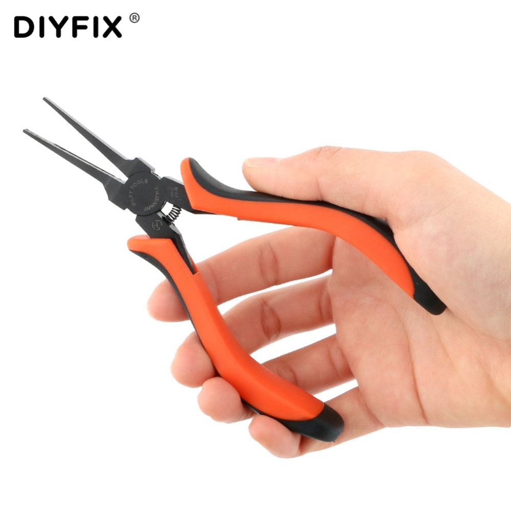 Diyfix tynd flad næsetang elektriker tang til smykker og håndværksfremstilling håndværk perler perler tænger værktøj