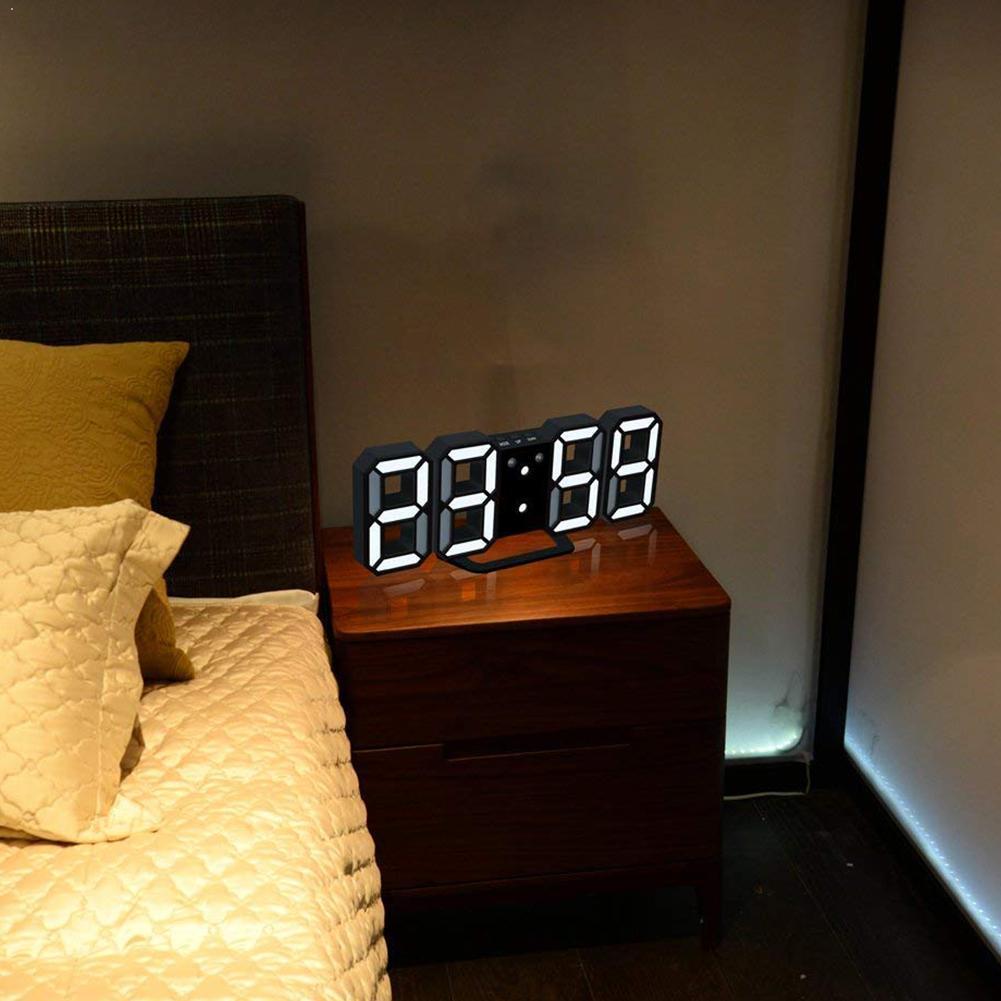 Modern Wall Clock Timer 3D LED Digital Wall Clock Temperature clock K7I8