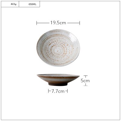 Kinglang pratos feitos à mão tigela cerâmica retro utensílios de mesa por atacado copo prato único produtos comer comida tigela