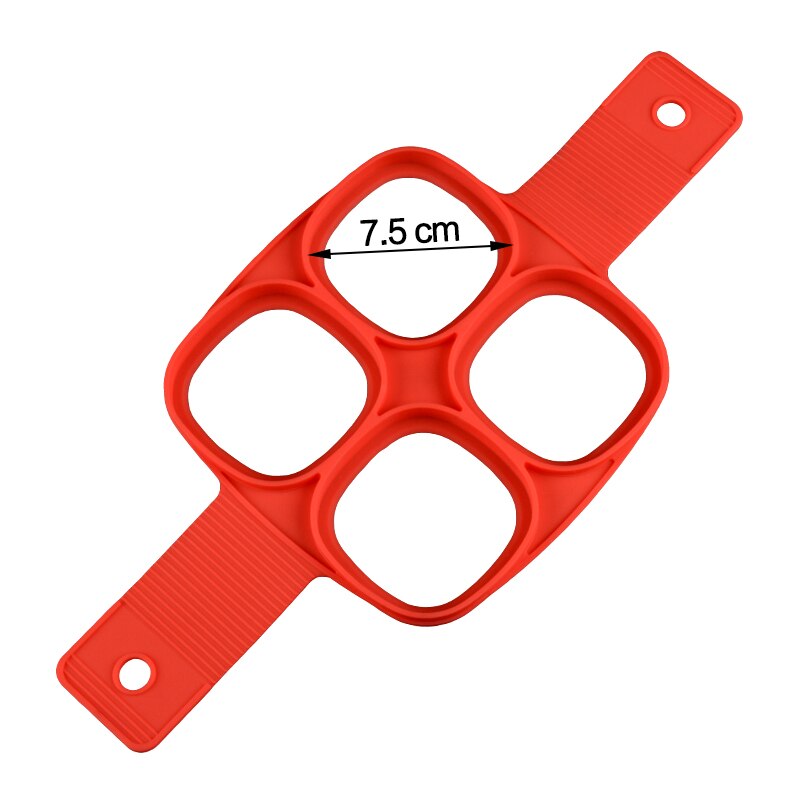 Nonstick Pancake Maker 4 Grids Siliconen Keuken Pancake Mold Ei Koken Tool Gebakken Ei Ring Maker: Color 3
