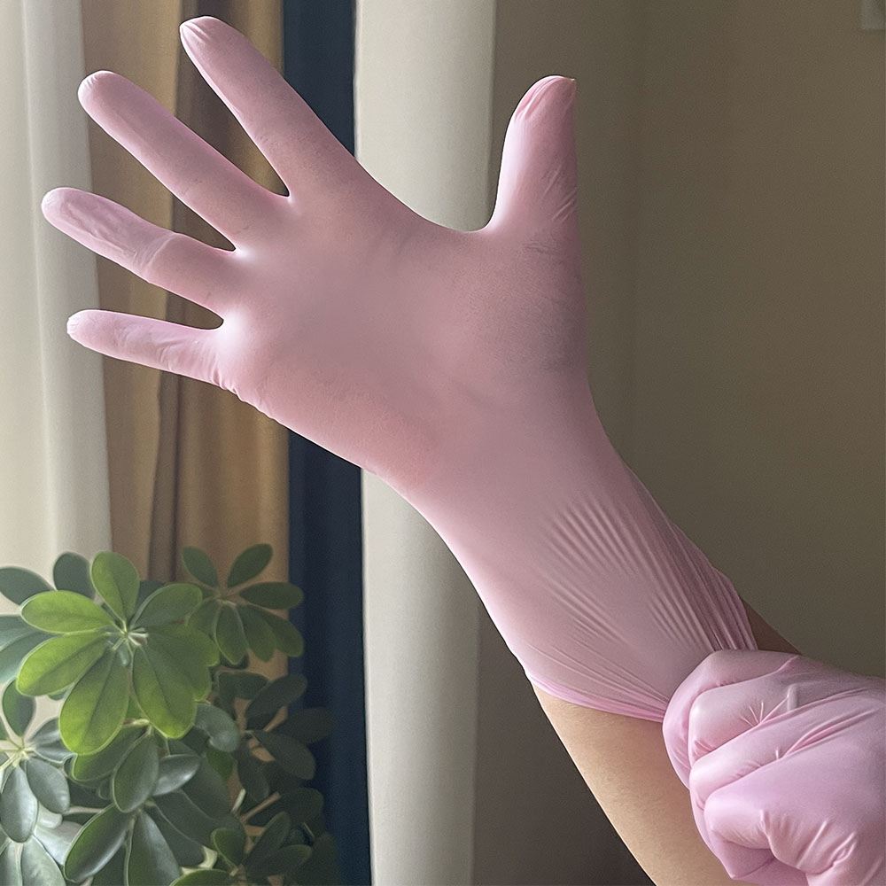 100/50/20PCS Light Pink Disposable Nitrile Gloves Waterproof Anti-static Durable Light Pink Gloves For Kitchen Cooking Tools: L / Blue