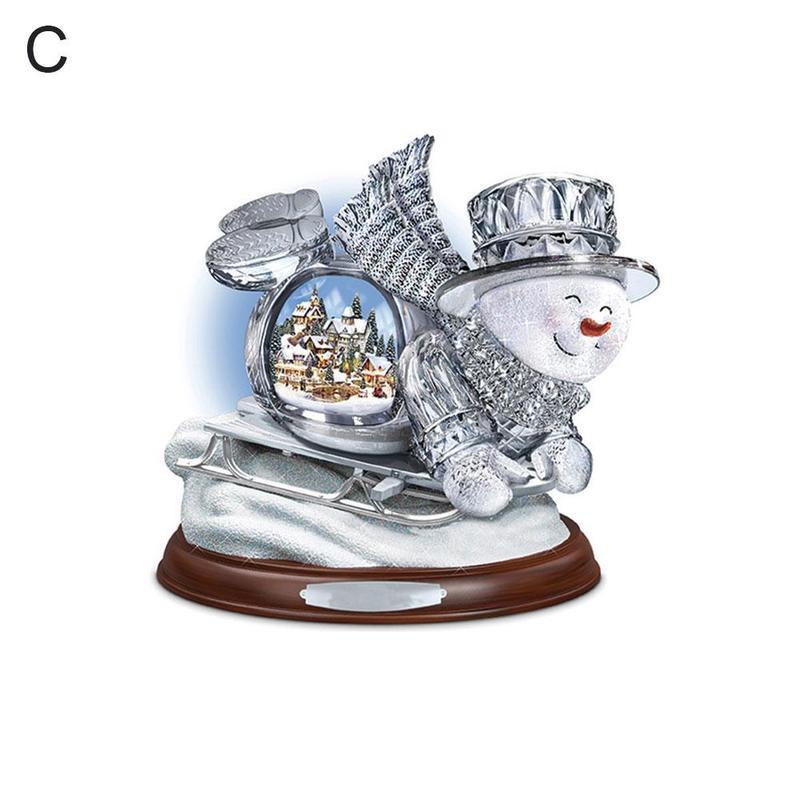 Christmas Tree Rotating Sculpture Train Decorations Window For Home Pared Adesivos De Paste Christmas Stickers Paste Decora F6M0: C