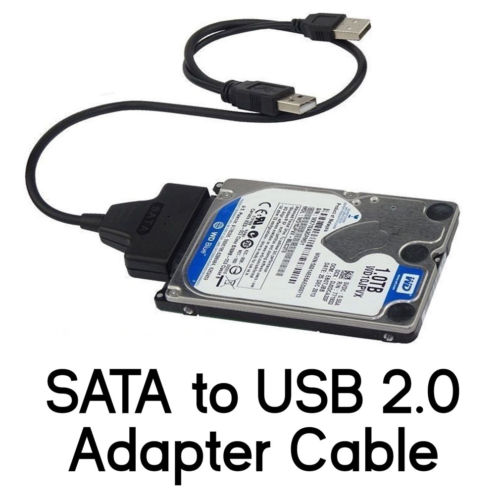 USB 2.0 to SATA Serial ATA Adapter Cable For 2.5" HDD SSD Laptop Hard Drive