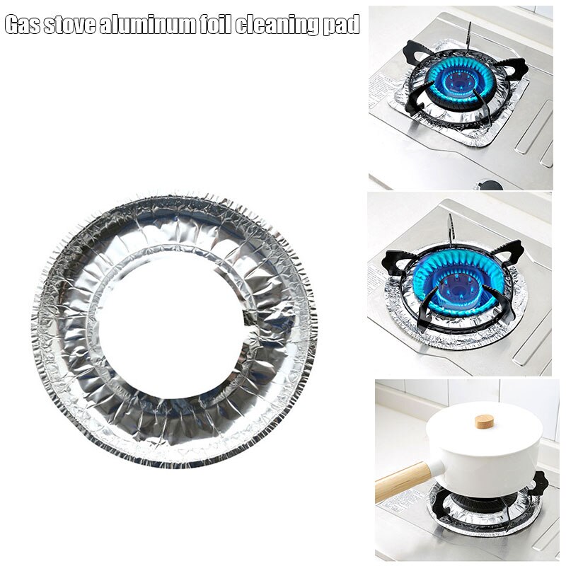 Gas foil cleaning pad Gas Stove Aluminium Foil Paper High Temperature Resistant Oil-proof Cleaning Pad Cookware Accessories