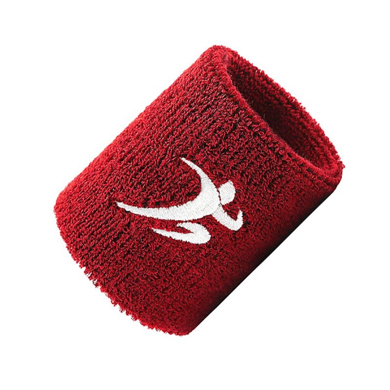 1 stück unisex-sport-schweißband aus baumwolle, handgelenkschutz, geeignet zum laufen, badminton, basketball, frottee-schweißband