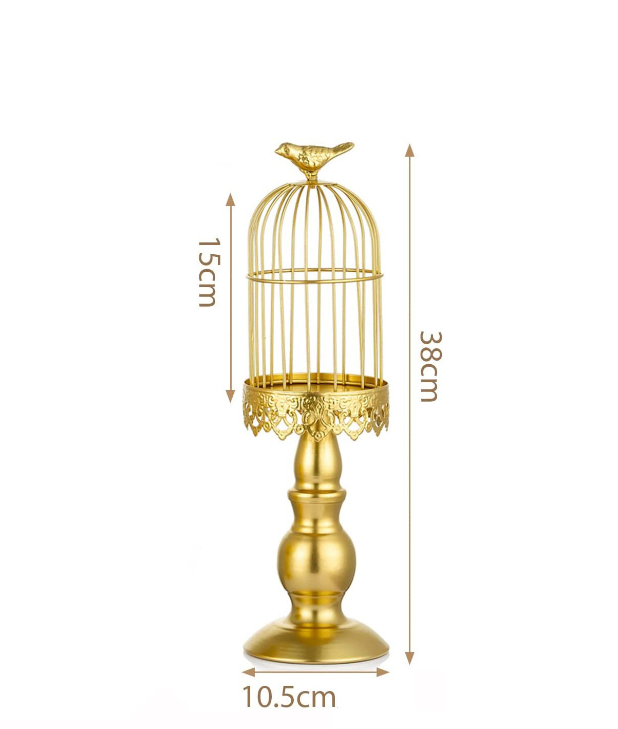 Candelabro de jaula de pájaros Retro , portavelas de hierro de estilo europeo, accesorio de restaurante de boda, decoración romántica de mesa de cena: Borgoña