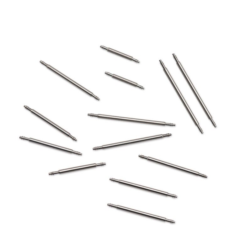 Barra de resorte de acero inoxidable, pasadores de enlace, removedor de correa de reloj, plateado, 12, 14, 16, 18, 20, 22, 24, 26 y 28mm, 100 Uds. + 1 Herramienta, novedad