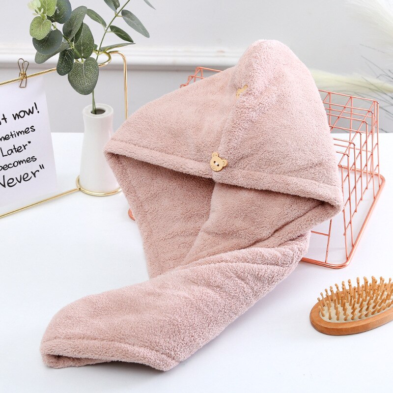 Microfiber Stof Badhanddoeken Wrap Droog Geperst Haar Sauna Handdoek Textiel Badjas Vrouwen Cap Spa Producten Voor Badkamer Thuis: YELLOW