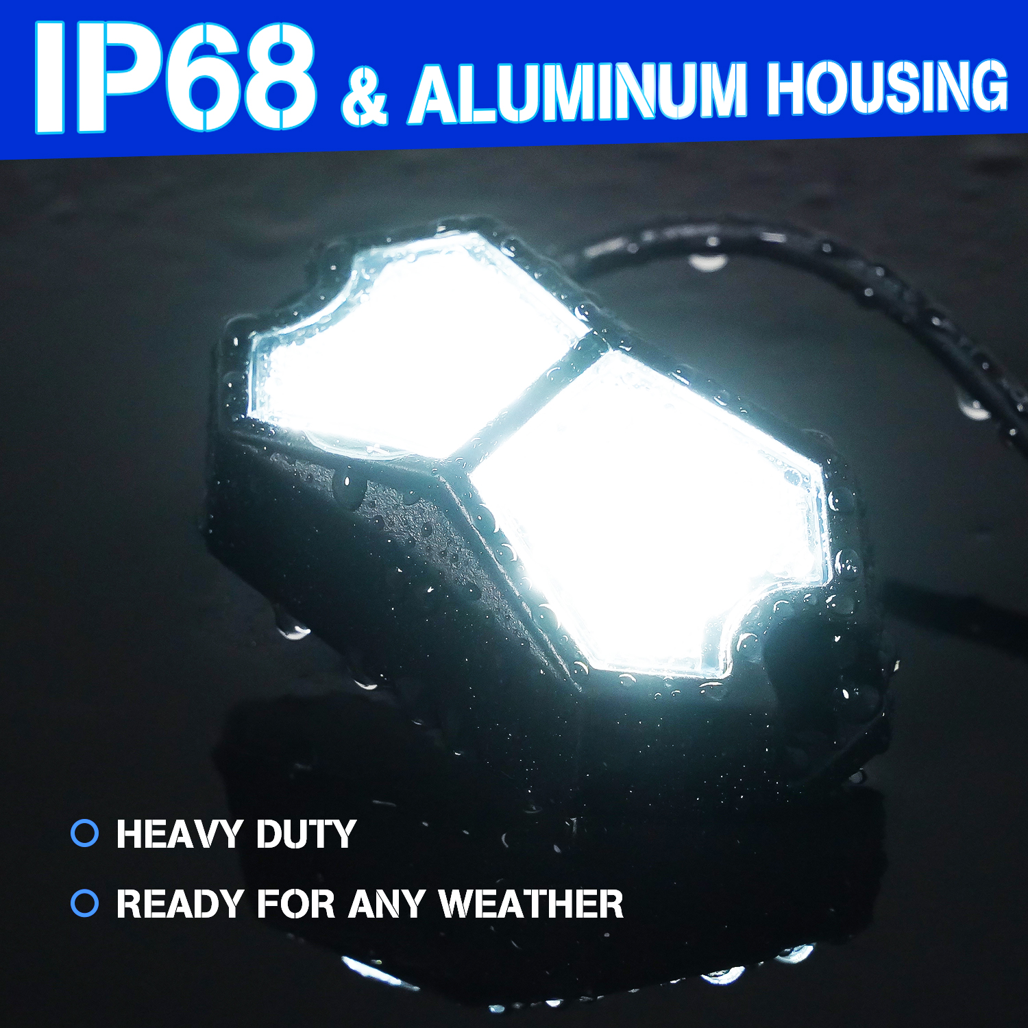 Luz LED de roca para coche y camión, 18 LED, 12V, 24V, furgoneta, camión, RV, luz de ambiente Exterior, lámpara de luz inferior automática, luces de neón Led para debajo del cuerpo