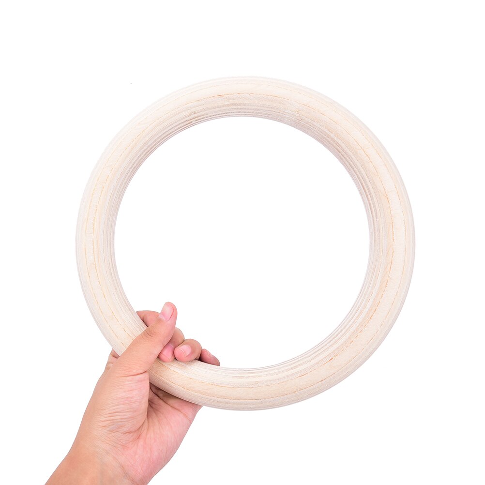 2 stk træ træning fitness gymnastik ringe gym træning pull ups muskel ups 28cm