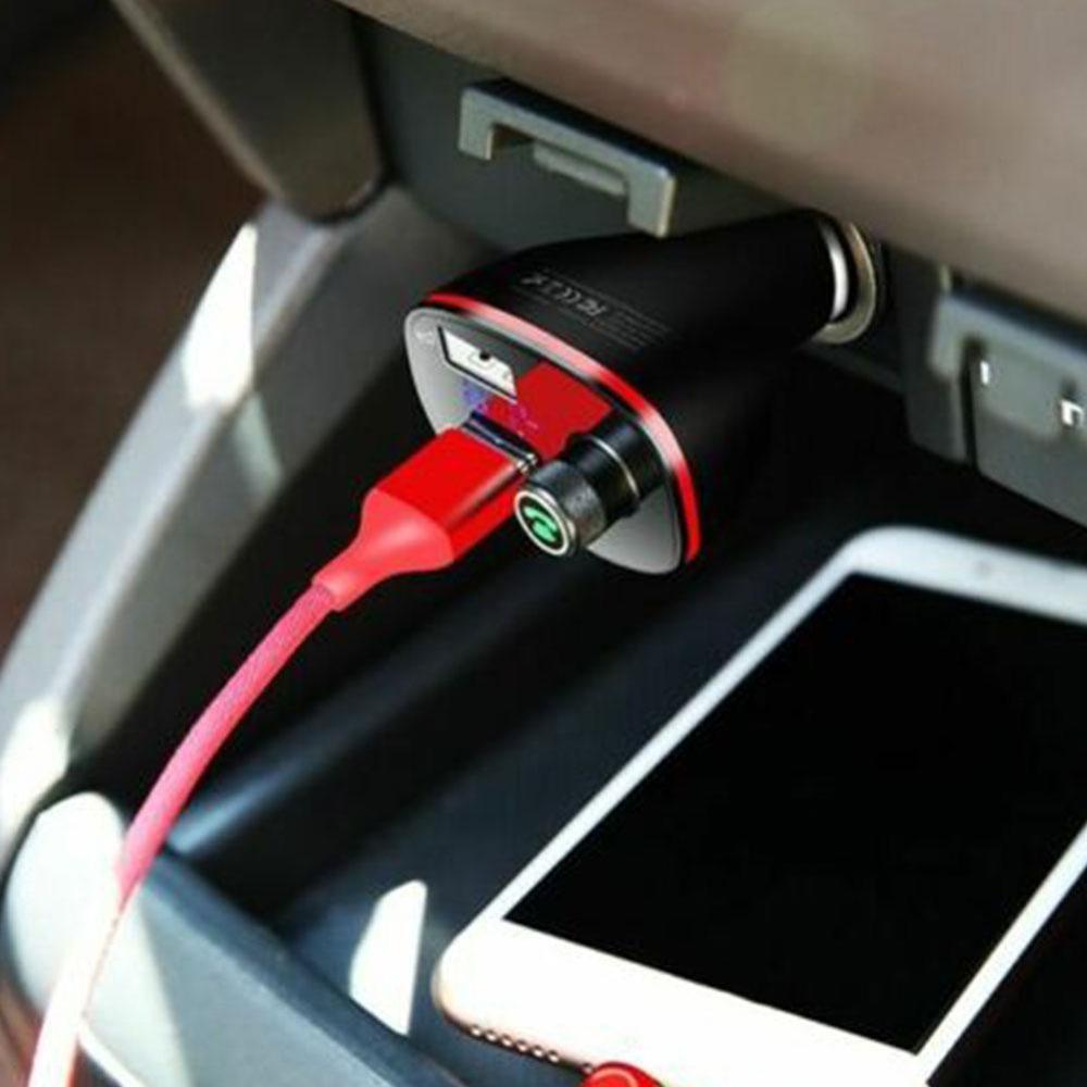 ROCK Dual USB Car Charger B300 Bluetooth 4.2 FM Transmitter Digital 3.4A Intelligent Distribution Current Fast Quick Charging