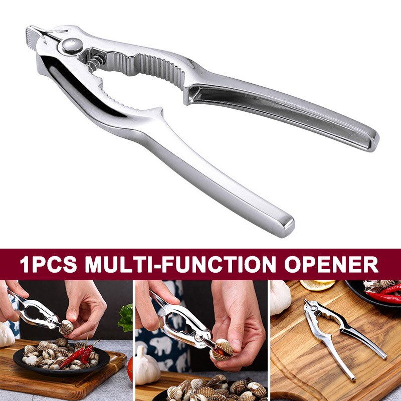 Multifunktionel muslingeklip innovativ åbner zinklegering fisk og skaldyr klemme automatisk spring food clip -35: Default Title