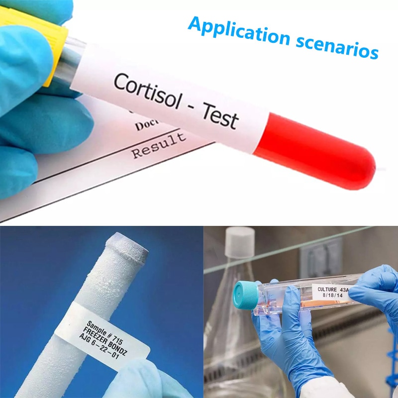 Bmp21 M21-750-499 High Adhesion Label Tape Black On White Nylon film Compatible for BMP21 Plus ID PAL LABPAL Label Maker