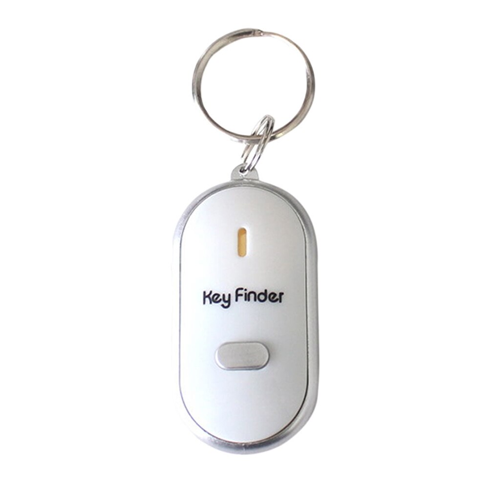 Mini Portable LED Anti-lost Whistle Control Key Finder Locator Alarm Reminder: White